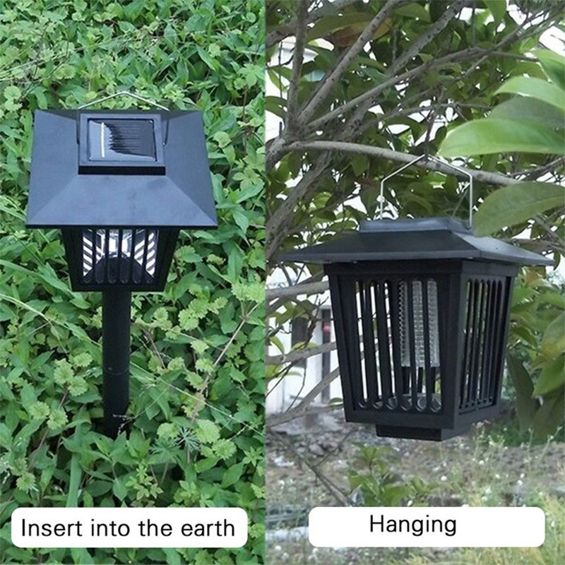 Solar Power LED Mosquito Killer Lamp Outdoor Garden Yard Lawn