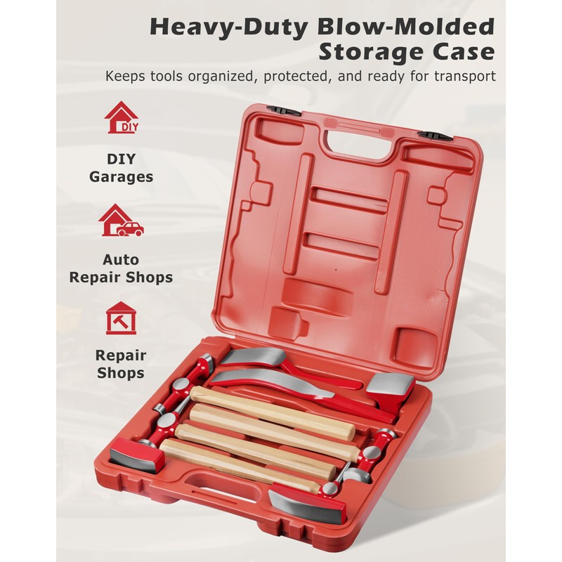 DAYUAN Auto Body Repair Hammer and Dolly Set, Forged Steel