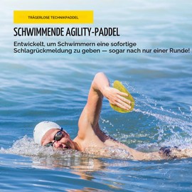 FINIS Agility Paddles Floating - High Quality Swimming Armbands for Lap Swimming - for Beginners and Triathlon Athletes - Swimming Pool and Swimming Accessories of Speed and Shape - Large