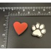 Pilot Automotive Love Puppy Paw Sign ABS STICK ON Chrome