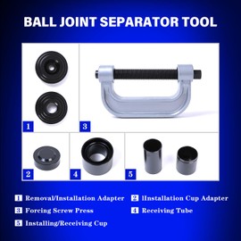 Gnhydxfe Ball Joint Removal Tool Kit,10PC Ball Joint Press Kit for Most 2WD 4WD Cars and Light Trucks (red)