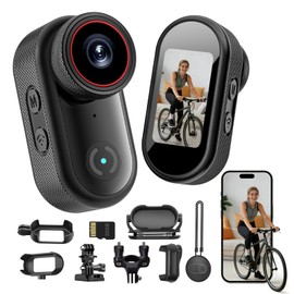 Mini Body Camera with 32GB Card, 4K Wearable Action Camera with 1.47” HD Screen, 140° Wide Angle, Magnetic Necklace & Mounts, APP Sharing, Loop Recording, POV Cam for Work, Sports, Pets & Daily Life