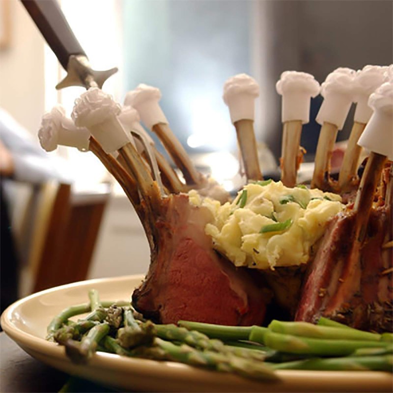 Treasure Gurus 12pc White Paper Pork Lamb Chop Frills Decorative