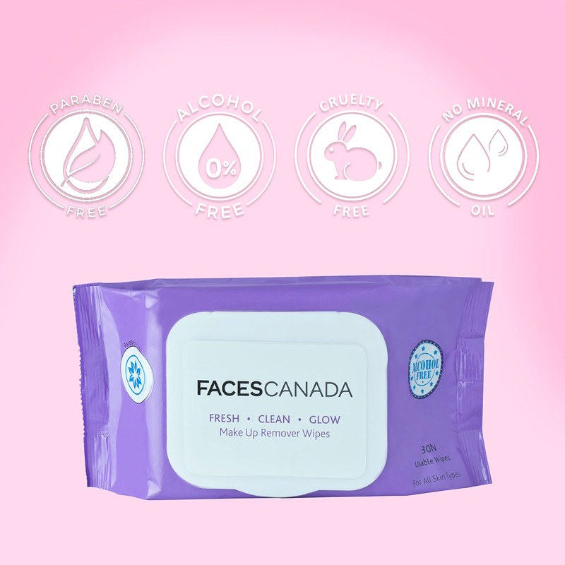 FACESCANADA Fresh Clean Glow Makeup Remover Wipes - 10N (Pack