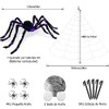 Decoración Halloween Araña Gigante 125 cm con Luz, Exterior e