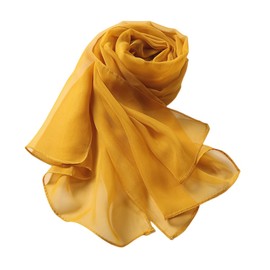 FAIRYGATE Seiden Tuch Damen Eleganter Sommer Schal für Frauen Hochwertiges Seidenschal Halstuch und Chiffon Stola Stilvoll 6037