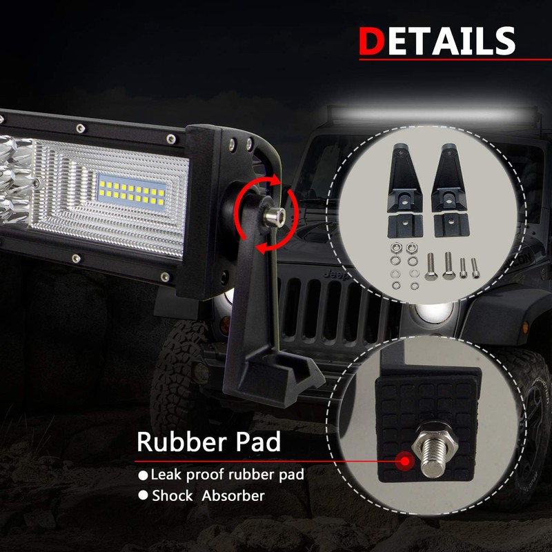 AUXTINGS 42 inch 540W Triple Row 7D LED Work Light