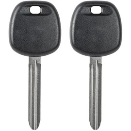 4D-67 TOY44D-PT Chip Transponder Ignition Car Key Replacement for 2003-2010 Toyota 4Runner Camry Corolla Highlander Rav4 Sienna Tacoma Tundra Scion, New Uncut, 2Pcs, Locksmith Required