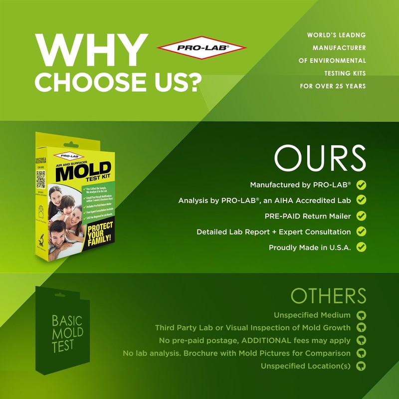PRO-LAB DIY Mold Test Kit for Home Air Quality, Comprehensive