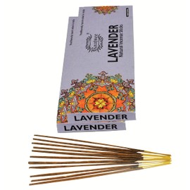 Raajsee Lavender Incense Sticks, 100g Pack, 100% Natural, Hand Rolled, Chemical Free, Perfect for Church, Aromatherapy, Relaxation, Meditation, Positivity and Sensual Therapy