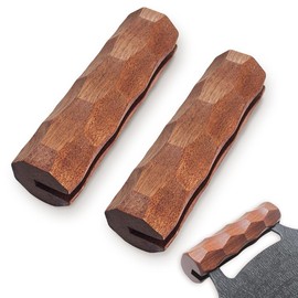 Handle Multi Griddle, Set of 2, Iron Plate Handle, Wood Cover, Burn-Resistant, Heat Resistant Gloves, Easy to Install, Portable, Convenient, Compatible with Multi-Griddle, Outdoor, Household,