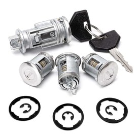 Cilindro de cerradura de encendido con cerradura de puerta y llaves para Jeep Wrangler TJ Cherokee XJ 1998-2001 Reemplaza # 5003843AB, 4746311, 703719, 68001713AA
