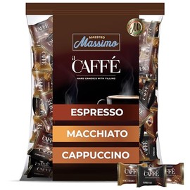 Maestro Massimo IL Caffè Best Coffee Candy | Envuelto individualmente, surtido con relleno - Macchiato, espresso, capuchino (Il Caffè, 7.05 onzas (paquete de 1))