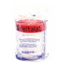 Detlab Vaso Recolector De Muestra Estéril 100ml Tapa Roja C/50pz