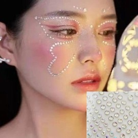 Face Cubic Jewel Stickers 6 Types Large Capacity Jewelry Cubic Stickers Festival Makeup Jewelry Gemstone Presentation / 페이스 얼굴 큐빅 쥬얼 스티커 6종 대용량 쥬얼리 큐빅스티커 페스티벌 분장 주얼리 보석 발표회