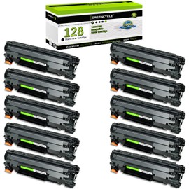 greencycle CRG128 Compatible Toner Cartridge Replacement for Canon 128 CRG-128 Toner for ImageCLASS D530 D550 MF4770N MF4890DW MF4880DW MF4450 MF4570DN Faxphone L100 L190 Printer (Black, 10-Pack)