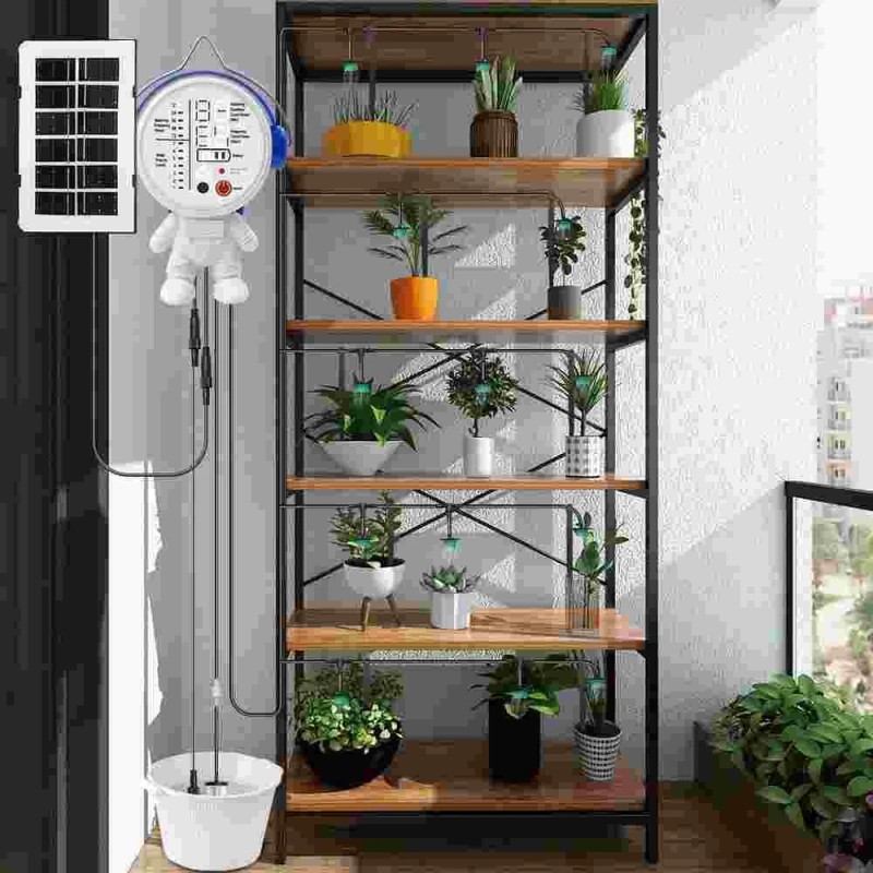 50ft Solar Automatic Drip Irrigation System Garden Watering System with