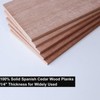 Woho 5 Pack Solid Spanish Cedar Wood Planks for DIY
