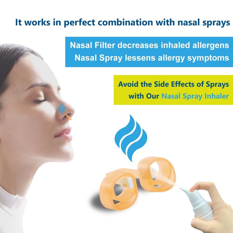 WoodyKnows Allerscreen Nasal Filters with 12 Pairs of Replacement Filters
