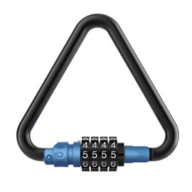 UP Security Combination Locking Triangle Carabiner for Outdoor Adventures, Password Clip Holder with Lock, Heavy Duty Travel Versatile Hook, Secure Essential Hiking Camping Hammock Rope Gear (Blue)