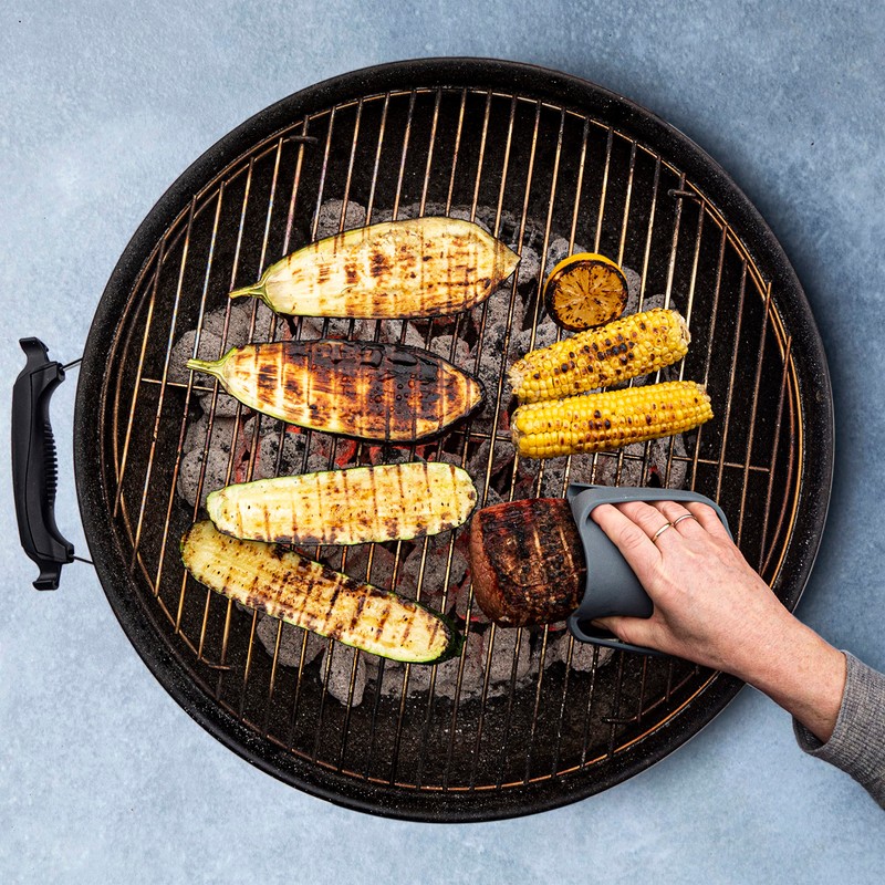 GRIPmitt Silicone Kitchen Mitt 2-Pack Set (Small/Medium, Black)