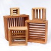Orchid Nerd Teakwood 10" Square Wooden Orchid Basket Vanda Baskets
