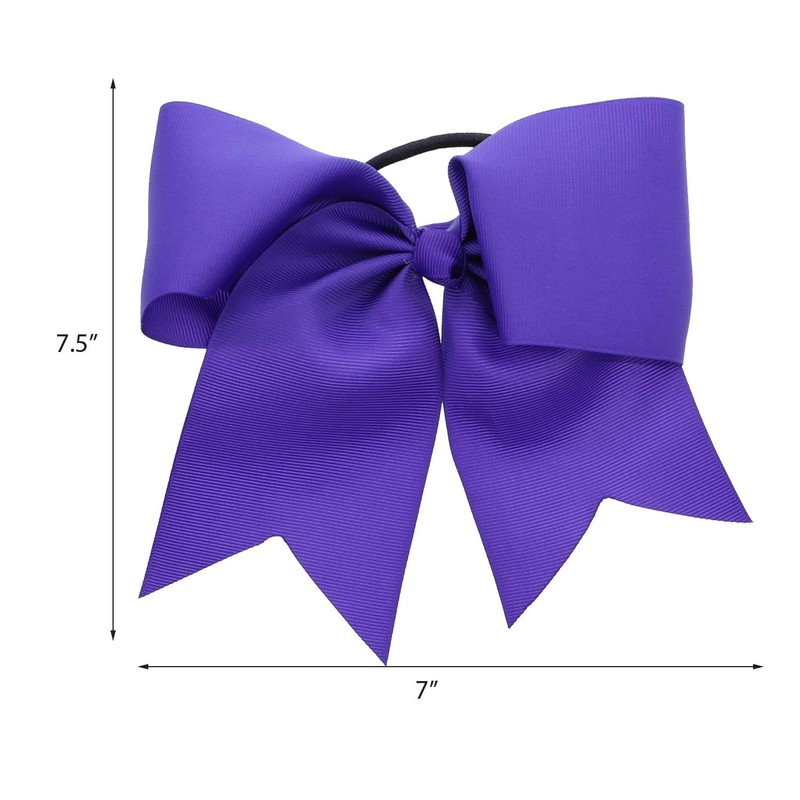Purple Jumbo Bow Pony with Tails