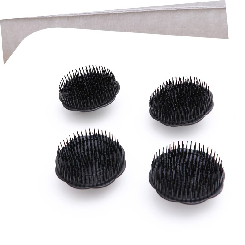 LALAFINA 4pcs Hair Shampoo Brush Scalp Massager Bristle Brush for