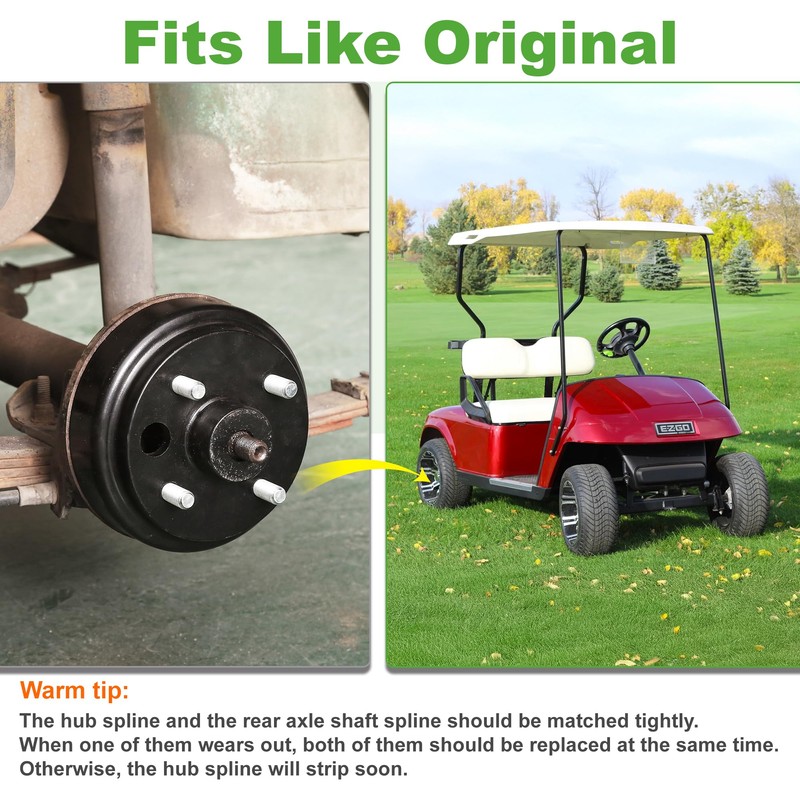 10L0L Golf Cart Brake Drum Hub Assembly for EZGO 1991-up