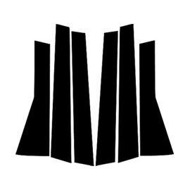 Rvinyl Pillar Post Pre Cut Window Trim Kits in Gloss Black Compatible with Subaru Forester 2019-2024 - Adhesive Backs