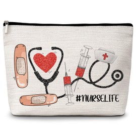 Levitatinyear Nurses Makeup Bags, Nurse Life Cosmetic Bag, Makeup Pouch Gifts for Nurses Nursing Students, Nurse Appreciation Gifts for Women, Nurses Week Nursing Student Graduation Gifts -52