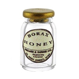 MyTinyWorld Miniature Borax Honey Ointment Glass Apothecary Ointment Jar