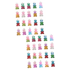 Operitacx 40 Pcs DIY Accessories Gummy Bear Pendant Charms DIY Earrings Accessories Bear Charms Gummy Pendant Charms Jewelry Crafting Charms Gummy Bear Earring Gummy Earring Charms Resin