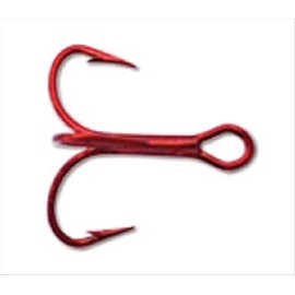 Mustad Triple Grip Treble, 2 Extra Short Shank, Red 4