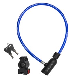 DocksLocks Bike Cable Lock Set with Key Lock, Mounting Bracket, Portable and Compact Anti-Theft Security for Bikes, Scooters and More 2ft