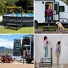 BuyGoe RV Step with Handrail, 2 Steps with Handle RV