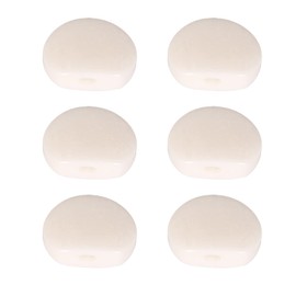 Bstinay Set of 6 Guitar Tuning Peg Buttons Machine Head Buttons Half Circle Replacement Lightweight Acrylic White