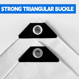 Tarp 8x10 ft Heavy Duty 12mil 100% Waterproof High Durability Multipurpose,Uv Resistant,White Tarp Suitable for Swimming Pools, Boats, Camping, Courtyards, Etc -by MVPNET