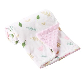 iEvolve Baby Blanket Ultra Soft Double Layer with Dotted Backing Receiving Blankets Toddler Baby Nursery Bed Blankets Shower Gifts(Flower,110 * 150cm)