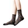 Women's Short Cotton Blend Socks Art Floral Retro Flowers All