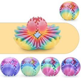 Gear Ball 3D Printed Fidget Toys for Adults Kids,Stress Relief Gear Sphere Spin Cube Gearsphere Anxiety Relieving Desk Toy,Gifts for Easter Birthday