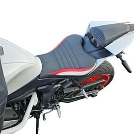 Lorababer Motorcycle Rider Solo Seat Saddle Cushion Pad Compatible with YZF-R7 YZFR7 2021 2022 2023 2024 Front Driver Pressure Relief Soft Pillion, Red