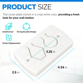 White Two Button Cover Plate Fit for Wayne Dalton Garage Door Wall Station 309961 and 3976 Remote Opener, Replace Molds: 3018, 3522DLX, 3413, 3414, 3322B-Z