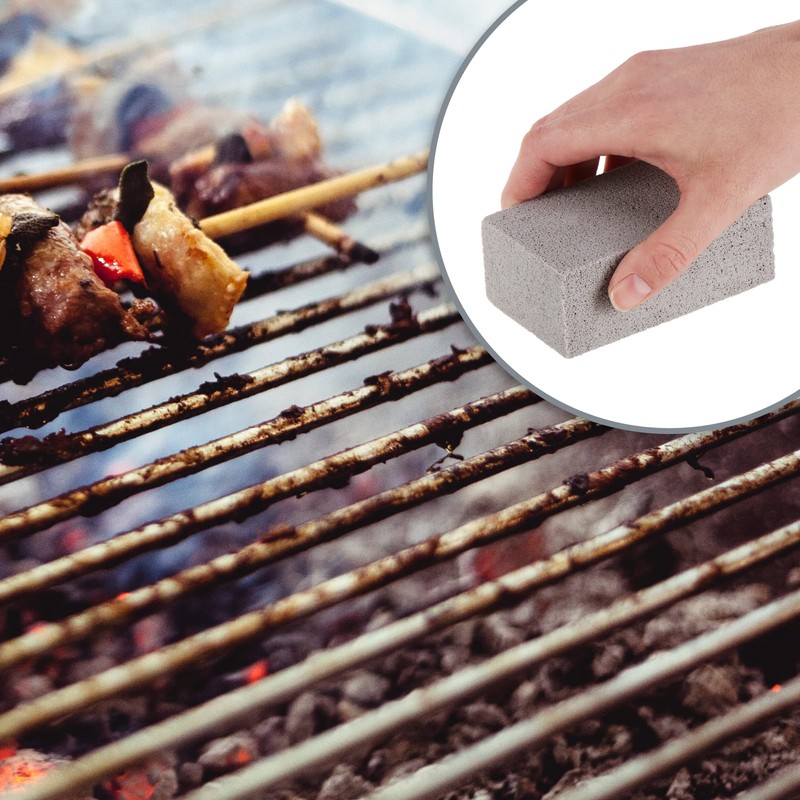 com-four® 4 x Grill Cleaning Stone - Pumice Stone for