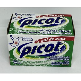 PICOT SAL DE UVAS MEXICANO (MAS EFICIENTE) CONTRA AGRURAS, ACIDEZ E INDIGESTIÓN.