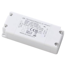 LED Transformer 12 V 18 W 1.5 A Driver, Transformer 230 V to 12 V LED Power Supply, LED Transformer 12 V No Flickering for G4, MR11, GU5.3, MR16 Lamps, Light Strips, Pack of 1