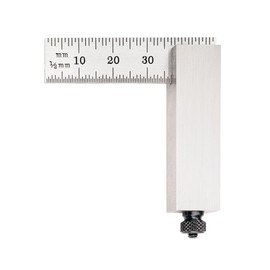 Steel Reading Double Square with Graduated Blade, Both Edges One Side, 50mm Size