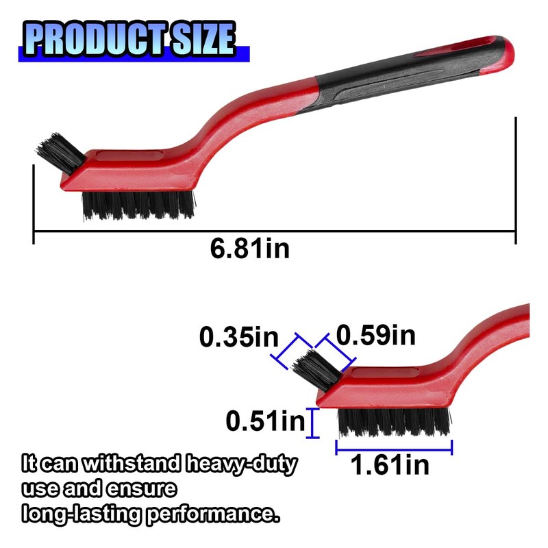 ZIMISI 3PCS Car Cleaning Brush Set, Small Nylon Cleaning Tools,