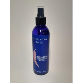 Generic Generic Australian Balm Massage Oil for Sore Muscles and Joints - Organic Oil with Eucalyptus and Tee Tree Essential Oils - Relaxing, Massaging Joint & Muscles - 4 fl. oz., Clear