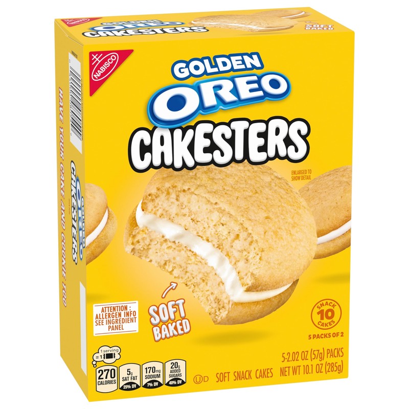 OREO Golden Cakesters Soft Snack Cakes, 12-5 Count Boxes (60